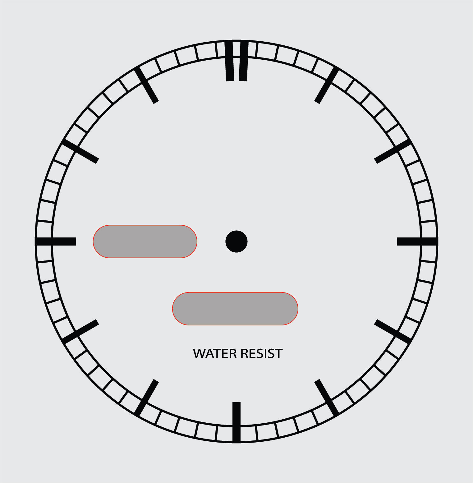 Diagrama de personalización en la carátula del reloj